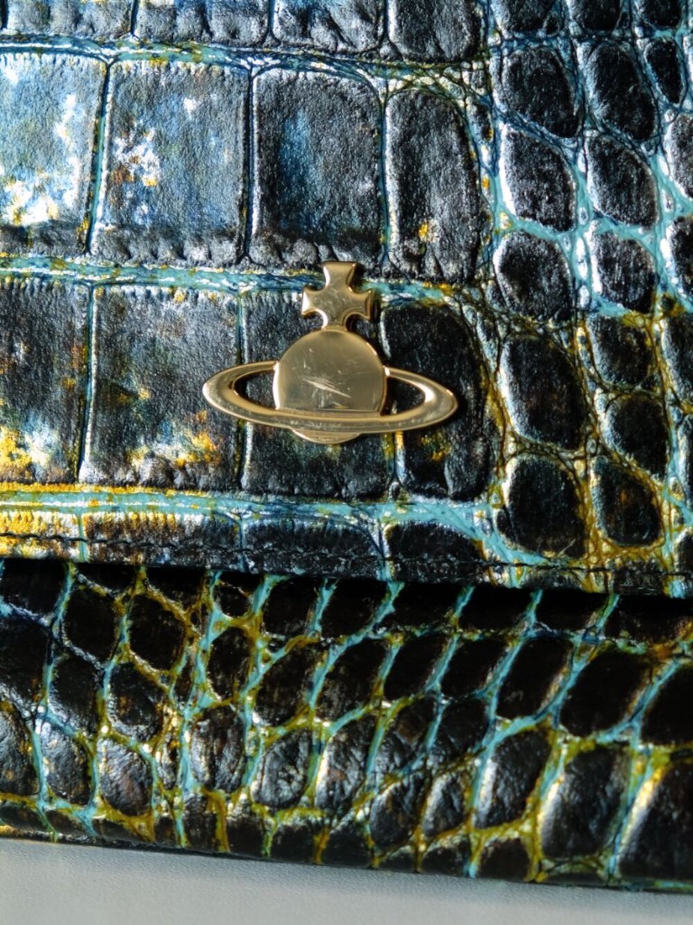 Vivienne Westwood Clutch/Crossbody Bag, Croc texture, Multicolor - Picture 7 of 11